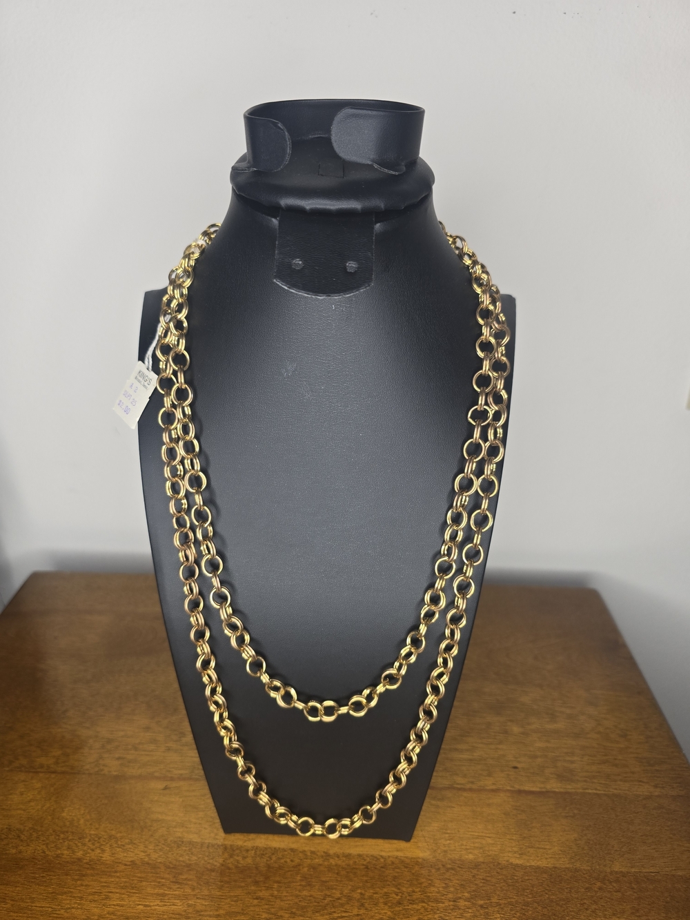 Classic Gold Double-Strand Round Link Necklace - Women's Jewelry